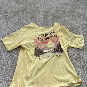 Wild Fable Yellow Graphic Relaxed T-Shirt